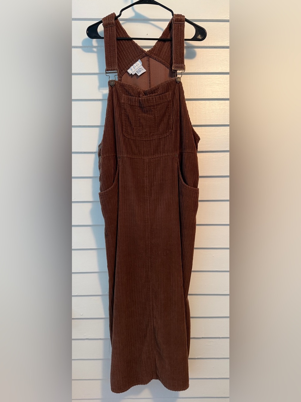 J. Jill | Vintage Brown Corduroy Overalls Dress | Size Large